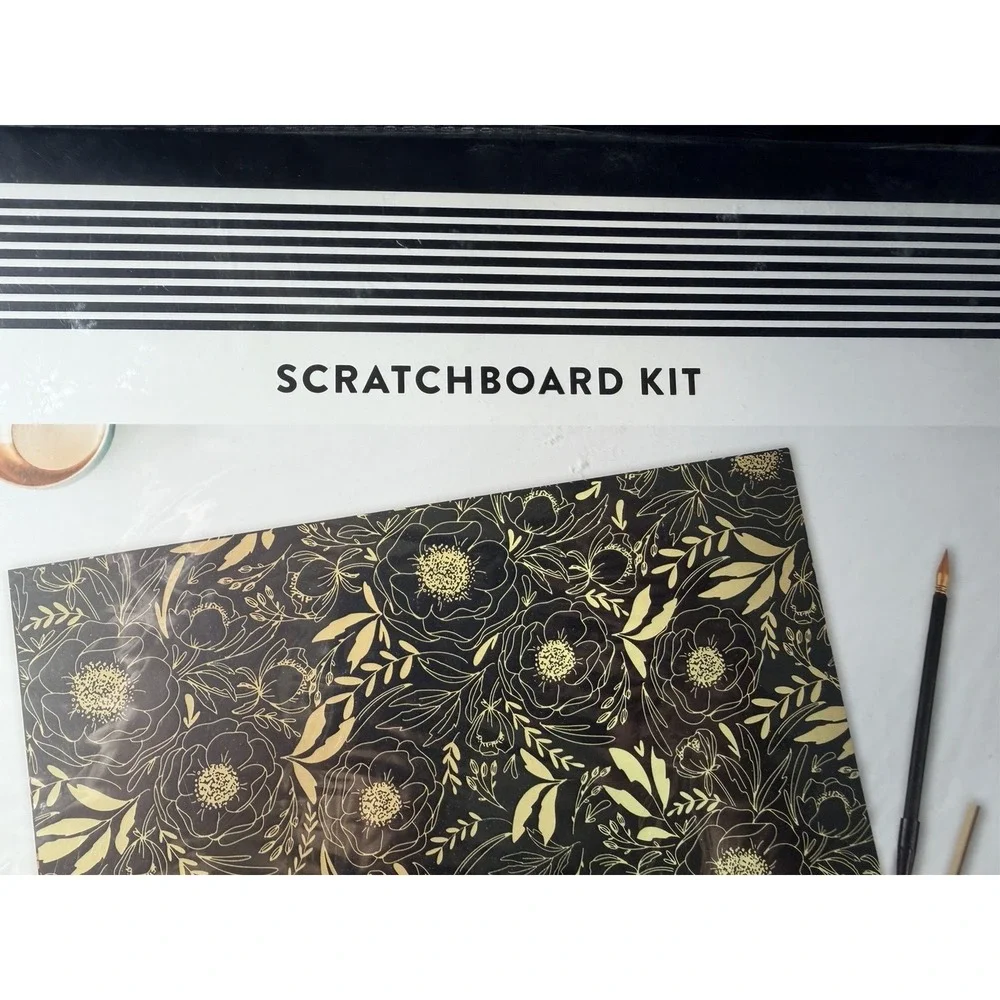 NIP RELAX‎ YOUR MIND W/ HAPPY CRAFTS SCRATCH KIT INCLUDES BOARDS, TOOLS (2887)